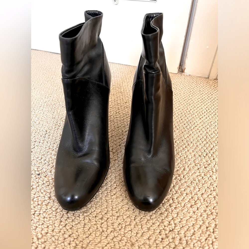 Designer heeled booties
